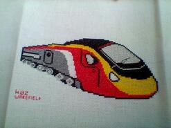 Cross stitch square for Samuel M's quilt