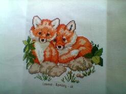 Cross stitch square for Lucia S's quilt