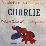 Cross stitch square for Charlie W's quilt