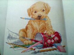Cross stitch square for Liberty P's quilt