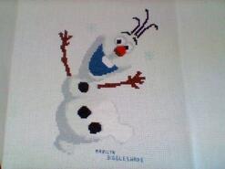 Cross stitch square for Theo's quilt