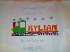 Cross stitch square for Kylian L's quilt