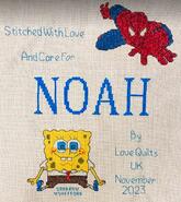 Cross stitch square for Noah G's quilt