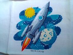 Cross stitch square for Ashton B's quilt