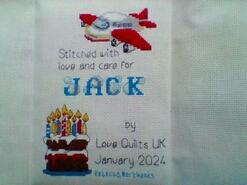 Cross stitch square for Jack W's quilt