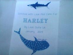 Cross stitch square for Harley S's quilt