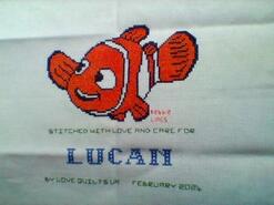 Cross stitch square for Lucan B's quilt