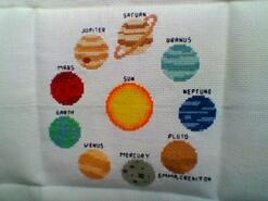 Cross stitch square for Evan P's quilt