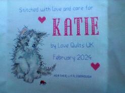 Cross stitch square for Katie B's quilt
