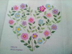 Cross stitch square for Katie B's quilt