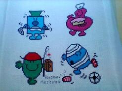 Cross stitch square for Freddie's quilt