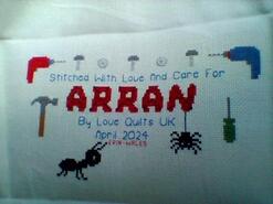 Cross stitch square for Arran R's quilt