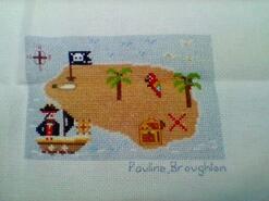 Cross stitch square for Ella-May's quilt