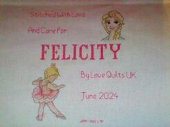 Cross stitch square for Felicity J's quilt