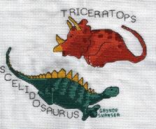 Cross stitch square for Ethan's quilt