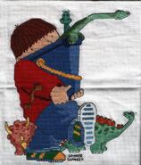 Cross stitch square for Ethan's quilt