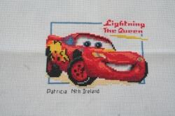 Cross stitch square for Lewis J's quilt