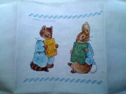 Cross stitch square for Oliver W's quilt