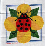 Cross stitch square for Ruby's quilt