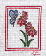 Cross stitch square for Ruby's quilt