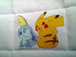 Cross stitch square for Benjamin's quilt
