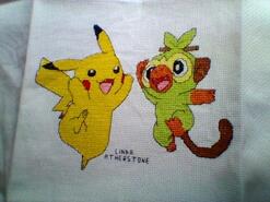Cross stitch square for Benjamin's quilt