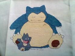 Cross stitch square for Benjamin's quilt
