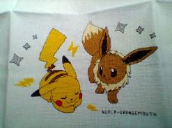 Cross stitch square for Benjamin's quilt