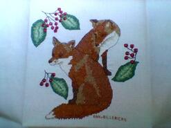 Cross stitch square for Oakley T's quilt
