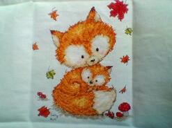 Cross stitch square for Oakley T's quilt