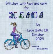 Cross stitch square for Heidi D's quilt
