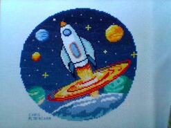 Cross stitch square for Alfie R's quilt