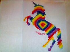 Cross stitch square for Bella W's quilt