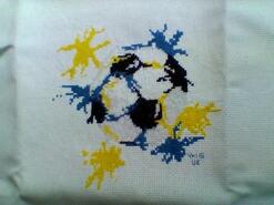 Cross stitch square for Layton-Michael's quilt