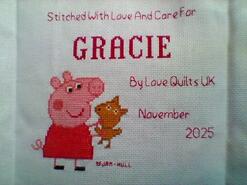 Cross stitch square for Gracie H's quilt