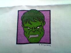 Cross stitch square for Reuben O's quilt