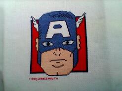 Cross stitch square for Reuben O's quilt
