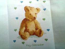 Cross stitch square for Archie-Louie's quilt
