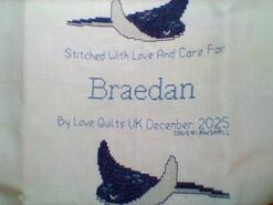Cross stitch square for Braedan H's quilt
