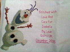 Cross stitch square for Isabelle C's quilt