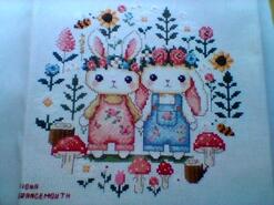 Cross stitch square for Isabelle C's quilt