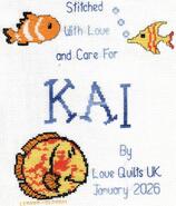 Cross stitch square for Kai C's quilt