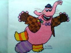 Cross stitch square for Reggie B's quilt