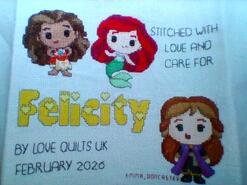 Cross stitch square for Felicity A's quilt