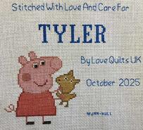 Cross stitch square for Tyler H's quilt