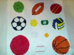 Cross stitch square for Theo's quilt