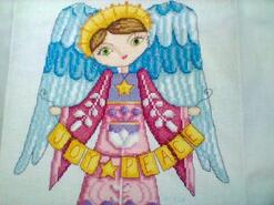 Cross stitch square for Evie-Rose's quilt