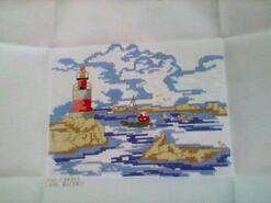 Cross stitch square for Hector's quilt