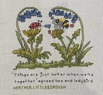 Cross stitch square for Matilda P's quilt