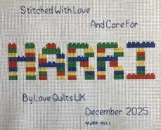 Cross stitch square for Harri's quilt